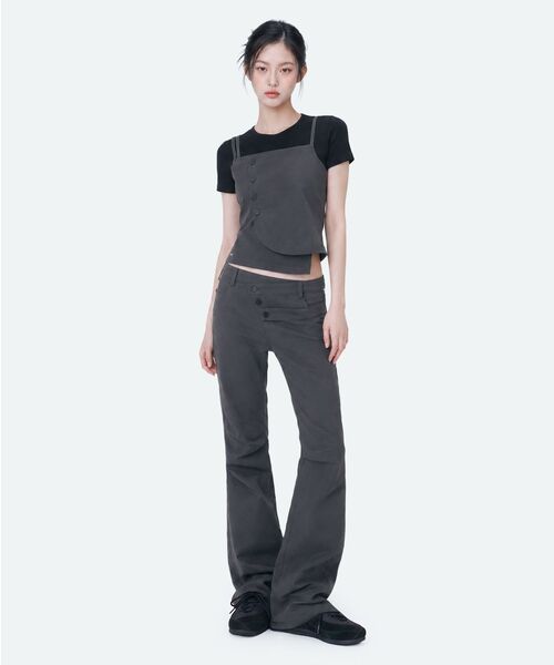 Miseki SEOUL（ミセキソウル）の「Two line layered folding pants BLACK（その他パンツ・レディース・その他・1/2/3）」の6枚目の写真