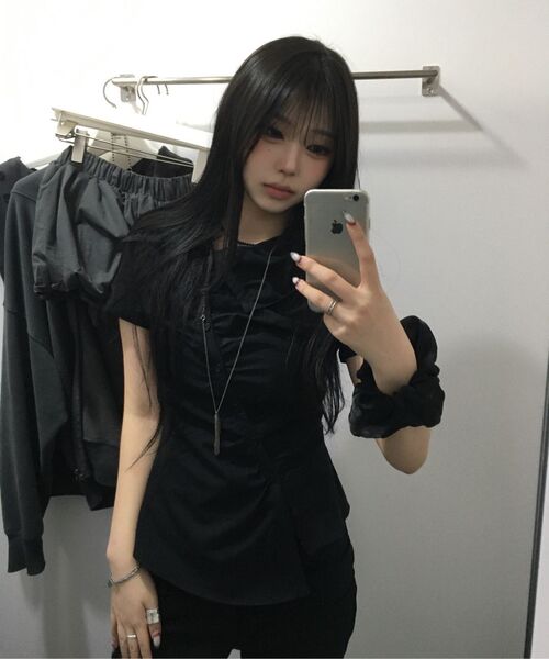 Miseki SEOUL（ミセキソウル）の「Two line layered folding pants BLACK（その他パンツ・レディース・その他・1/2/3）」の7枚目の写真
