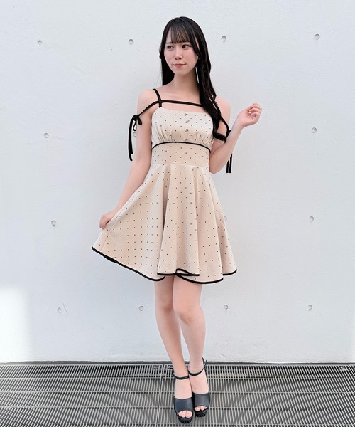 NOMAE(ノーマエ)の「アームリボンワンピース(ワンピース・レディース・ベージュ/グレー/ブラウン/ダークブルー・FREE)」の21枚目の写真