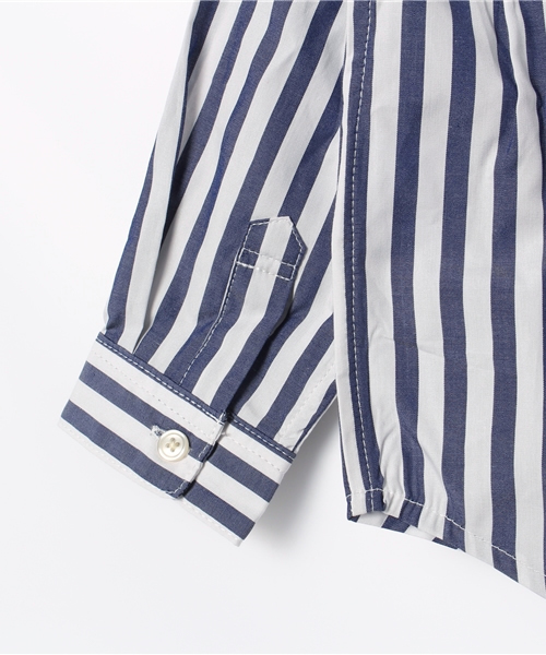 CIAOPANIC TYPY（チャオパニックティピー）の「バンドカラーシャツ（シャツ/ブラウス・キッズ・ホワイト/ブルー・135/125/95/115/105）」の6枚目の写真