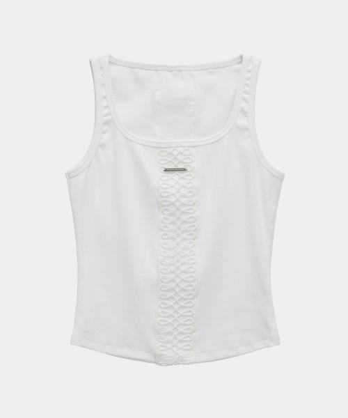 ETRE AU SOMMET（エトレオソメ）の「Crochet Point Short Sleeve (Ivory)（Tシャツ/カットソー・レディース・アイボリー・FREE）」の7枚目の写真
