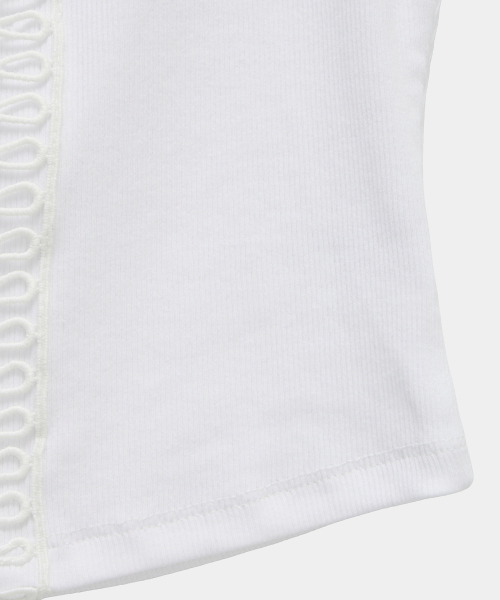ETRE AU SOMMET（エトレオソメ）の「Crochet Point Short Sleeve (Ivory)（Tシャツ/カットソー・レディース・アイボリー・FREE）」の11枚目の写真