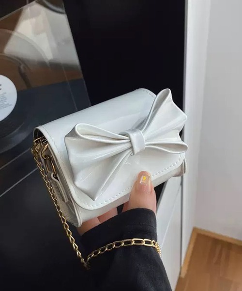 WESTSEA(ウエストシー)の「ビッグリボン ミニポシェット ショルダーバッグ(ショルダーバッグ・レディース・ブラック/ホワイト/シルバー/ピンク・FREE)」の8枚目の写真