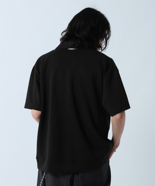 RAGEBLUE(レイジブルー)の「【LUXURY+EASY】<接触冷感>DRAPE FABLIC SKIPPER DESIGN POLO /ラグイージースキッパーポロ(ポロシャツ・メンズ・ブラック/ライトグレー/ライトブルー・MEDIUM/LARGE)」の8枚目の写真