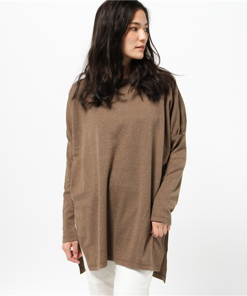OUTLET(アウトレット)の「【Omekashi】タックスリーブプルオーバー(Tシャツ/カットソー・レディース・チャコールグレー/キャメル/ブラック・FREE)」の1枚目の写真