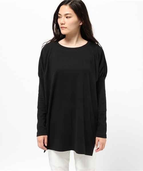 OUTLET(アウトレット)の「【Omekashi】タックスリーブプルオーバー(Tシャツ/カットソー・レディース・チャコールグレー/キャメル/ブラック・FREE)」の10枚目の写真