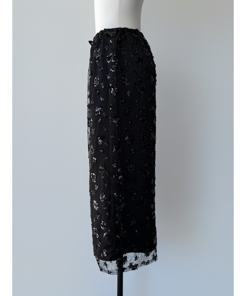 AMOMMA(アモマ)の「SPARKLING SHEER FLOWER SKIRT(スカート・レディース・White/Black・FREE)」の5枚目の写真