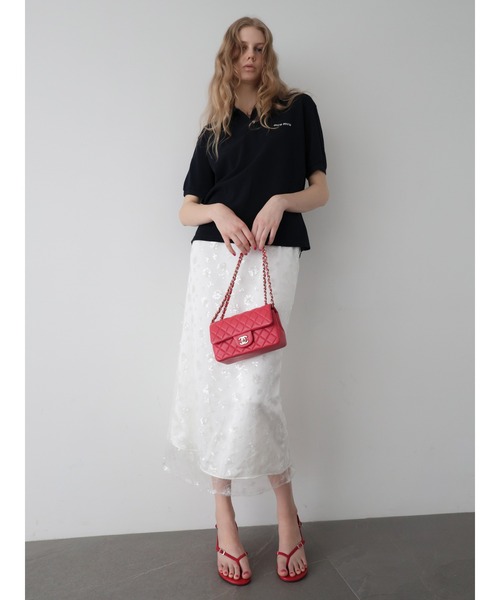 AMOMMA(アモマ)の「SPARKLING SHEER FLOWER SKIRT(スカート・レディース・White/Black・FREE)」の11枚目の写真