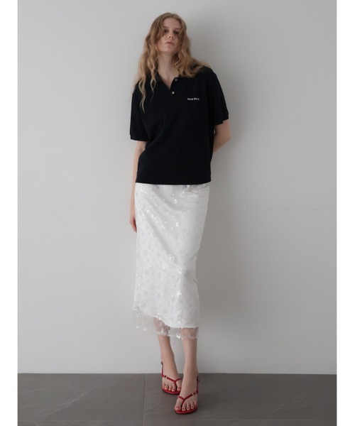 AMOMMA(アモマ)の「SPARKLING SHEER FLOWER SKIRT(スカート・レディース・White/Black・FREE)」の9枚目の写真
