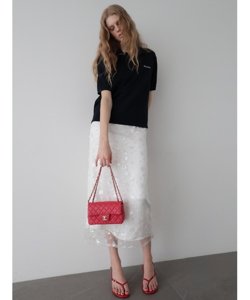 AMOMMA(アモマ)の「SPARKLING SHEER FLOWER SKIRT(スカート・レディース・White/Black・FREE)」の19枚目の写真