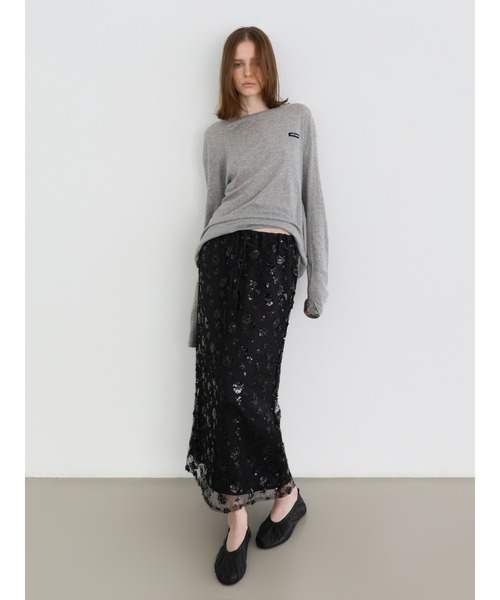 AMOMMA(アモマ)の「SPARKLING SHEER FLOWER SKIRT(スカート・レディース・White/Black・FREE)」の21枚目の写真