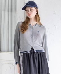 U.S. POLO ASSN. | 【U.S. POLO ASSN.】clear 別注 ダブルジップメッシュニットカーディガン(カーディガン/ボレロ)