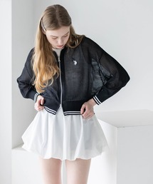 U.S. POLO ASSN. | 【U.S. POLO ASSN.】clear 別注 ダブルジップメッシュニットカーディガン(カーディガン/ボレロ)