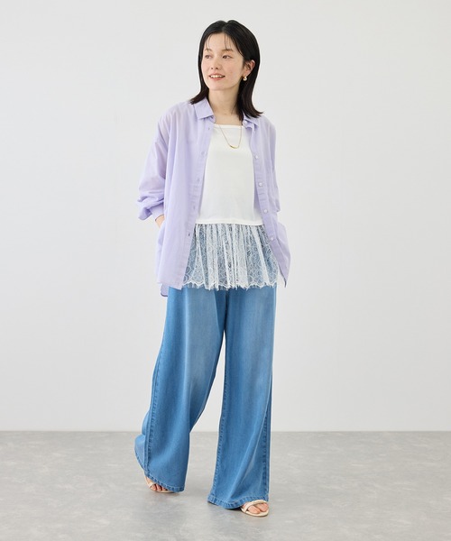 ROPE' PICNIC（ロペピクニック）の「レースドッキングタンク/着丈が選べる（タンクトップ・レディース・ホワイト・M/TM）」の14枚目の写真