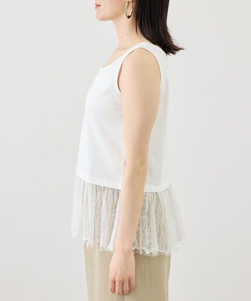 ROPE' PICNIC（ロペピクニック）の「レースドッキングタンク/着丈が選べる（タンクトップ・レディース・ホワイト・M/TM）」の22枚目の写真