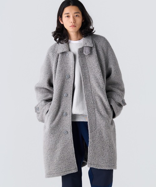 BEDWIN & THE HEARTBREAKERS(ベドウィン アンド ザ ハートブレイカーズ)の「WOOL BALMACAAN COAT "Balmacaan"(その他アウター・メンズ・グレー/ブラック/ブルー・MEDIUM/LARGE)」の3枚目の写真