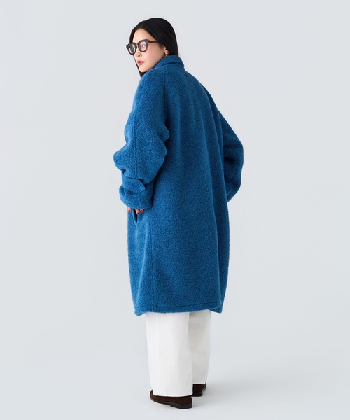 BEDWIN & THE HEARTBREAKERS(ベドウィン アンド ザ ハートブレイカーズ)の「WOOL BALMACAAN COAT "Balmacaan"(その他アウター・メンズ・グレー/ブラック/ブルー・MEDIUM/LARGE)」の5枚目の写真
