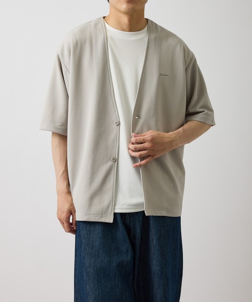 le cercle ADAM ET ROPE'(ルセルクルアダムエロペ)の「ショートスリーブアンサンブルカーディガン(アンサンブル・レディース・ベージュ/ネイビー/グレー・L/LL/M)」の1枚目の写真