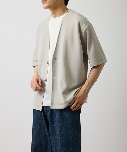 le cercle ADAM ET ROPE'(ルセルクルアダムエロペ)の「ショートスリーブアンサンブルカーディガン(アンサンブル・レディース・ベージュ/ネイビー/グレー・L/LL/M)」の8枚目の写真