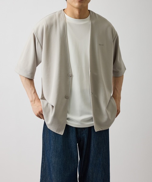 le cercle ADAM ET ROPE'(ルセルクルアダムエロペ)の「ショートスリーブアンサンブルカーディガン(アンサンブル・レディース・ベージュ/ネイビー/グレー・L/LL/M)」の9枚目の写真