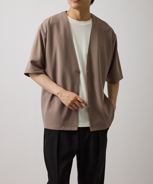 le cercle ADAM ET ROPE'(ルセルクルアダムエロペ)の「ショートスリーブアンサンブルカーディガン(アンサンブル・レディース・ベージュ/ネイビー/グレー・L/LL/M)」の6枚目の写真