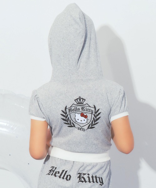 10C REPIPI(ジューシーレピピ)の「【HELLO KITTY】【10C REPIPI】パイルWZIPパーカー(パーカー・キッズ・ピンク/グレー・120cm/110cm/130cm)」の11枚目の写真