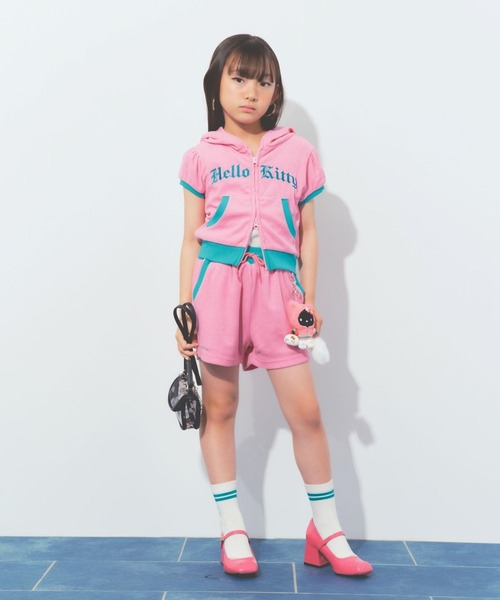 10C REPIPI(ジューシーレピピ)の「【HELLO KITTY】【10C REPIPI】パイルWZIPパーカー(パーカー・キッズ・ピンク/グレー・120cm/110cm/130cm)」の12枚目の写真