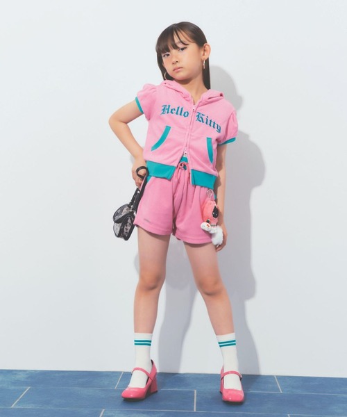 10C REPIPI(ジューシーレピピ)の「【HELLO KITTY】【10C REPIPI】パイルWZIPパーカー(パーカー・キッズ・ピンク/グレー・120cm/110cm/130cm)」の13枚目の写真