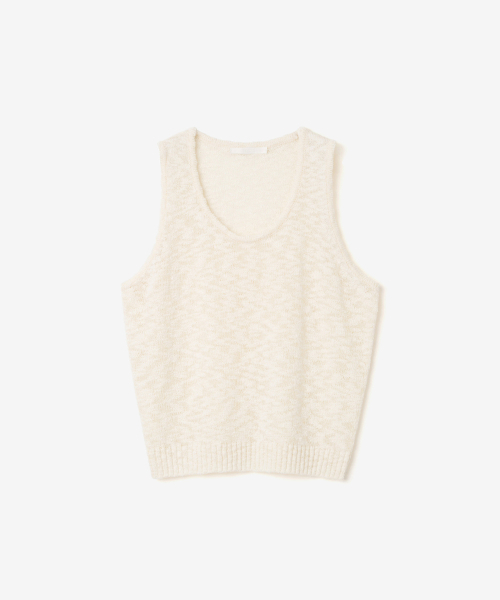 YEARNING(イヤニング)の「COTTON SLUB KNIT SLEEVELESS, IVORY(Tシャツ/カットソー・レディース・その他・FREE)」の5枚目の写真