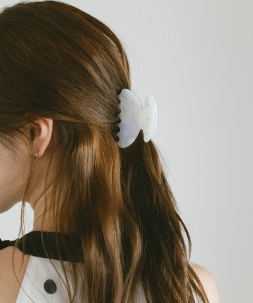 VANNIE U(ヴァニーユー)の「ホログラムストーンミニバレッタ(バレッタ/ヘアクリップ・レディース・ホワイト/ライトブルー/その他・FREE)」の9枚目の写真