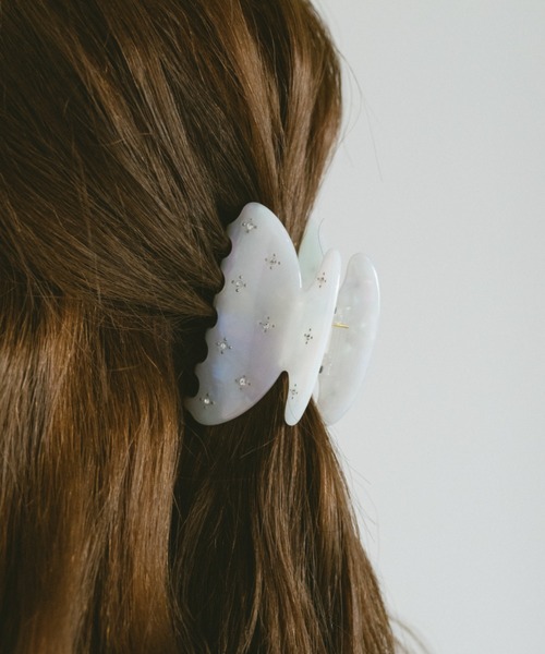 VANNIE U(ヴァニーユー)の「ホログラムストーンミニバレッタ(バレッタ/ヘアクリップ・レディース・ホワイト/ライトブルー/その他・FREE)」の6枚目の写真