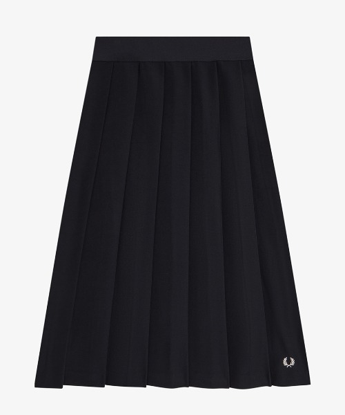 FRED PERRY(フレッドペリー)の「【先行予約受付中】Pleated Midi Skirt/プリーツミディスカート(スカート・レディース・ブラック・10/8/6)」の3枚目の写真