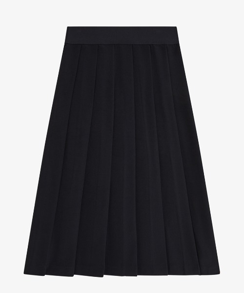 FRED PERRY(フレッドペリー)の「【先行予約受付中】Pleated Midi Skirt/プリーツミディスカート(スカート・レディース・ブラック・10/8/6)」の4枚目の写真