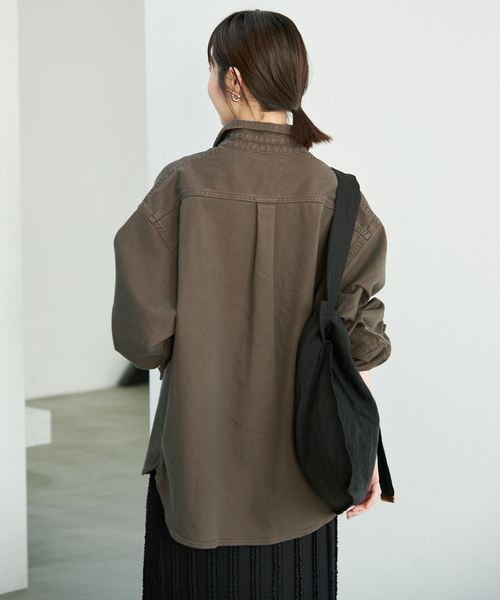 Healthy denim（ヘルシーデニム）の「《追加》HEALTHY DENIM/ヘルシーデニム SLOBE別注 petit Almond（シャツ/ブラウス・レディース・ブルー/カーキ・FREE）」の4枚目の写真