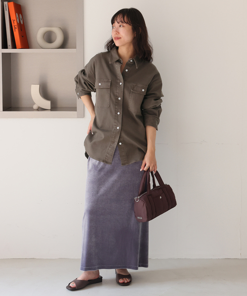 Healthy denim（ヘルシーデニム）の「《追加》HEALTHY DENIM/ヘルシーデニム SLOBE別注 petit Almond（シャツ/ブラウス・レディース・ブルー/カーキ・FREE）」の6枚目の写真