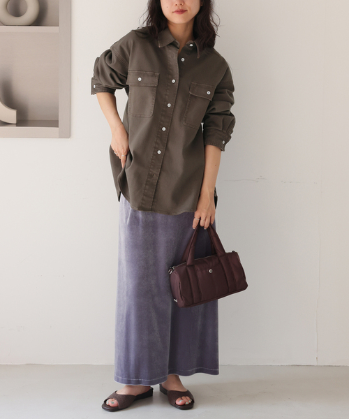 Healthy denim（ヘルシーデニム）の「《追加》HEALTHY DENIM/ヘルシーデニム SLOBE別注 petit Almond（シャツ/ブラウス・レディース・ブルー/カーキ・FREE）」の7枚目の写真