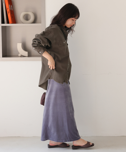 Healthy denim（ヘルシーデニム）の「《追加》HEALTHY DENIM/ヘルシーデニム SLOBE別注 petit Almond（シャツ/ブラウス・レディース・ブルー/カーキ・FREE）」の8枚目の写真
