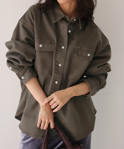 Healthy denim（ヘルシーデニム）の「《追加》HEALTHY DENIM/ヘルシーデニム SLOBE別注 petit Almond（シャツ/ブラウス・レディース・ブルー/カーキ・FREE）」の20枚目の写真
