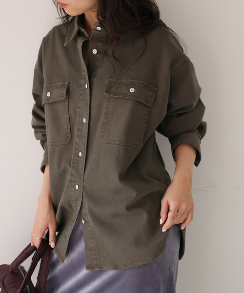 Healthy denim（ヘルシーデニム）の「《追加》HEALTHY DENIM/ヘルシーデニム SLOBE別注 petit Almond（シャツ/ブラウス・レディース・ブルー/カーキ・FREE）」の21枚目の写真