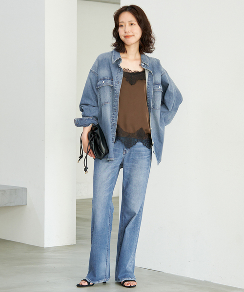Healthy denim（ヘルシーデニム）の「《追加》HEALTHY DENIM/ヘルシーデニム SLOBE別注 petit Almond（シャツ/ブラウス・レディース・ブルー/カーキ・FREE）」の22枚目の写真