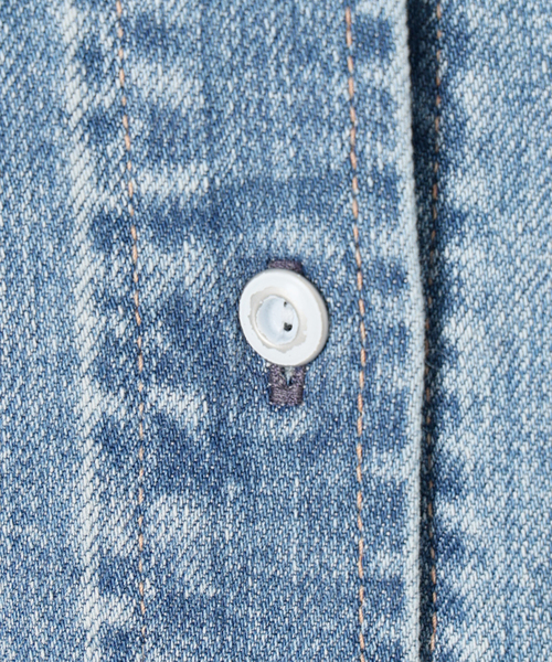 Healthy denim（ヘルシーデニム）の「《追加》HEALTHY DENIM/ヘルシーデニム SLOBE別注 petit Almond（シャツ/ブラウス・レディース・ブルー/カーキ・FREE）」の12枚目の写真