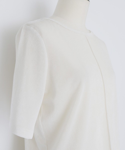 cheriella（シェリエラ）の「【cheriella】シアーベロアトップス SHEER VELOUR TOPS（Tシャツ/カットソー・レディース・オフホワイト/グレー/ブラック/ブラウン・FREE）」の12枚目の写真