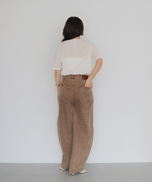 cheriella（シェリエラ）の「【cheriella】シアーベロアトップス SHEER VELOUR TOPS（Tシャツ/カットソー・レディース・オフホワイト/グレー/ブラック/ブラウン・FREE）」の20枚目の写真