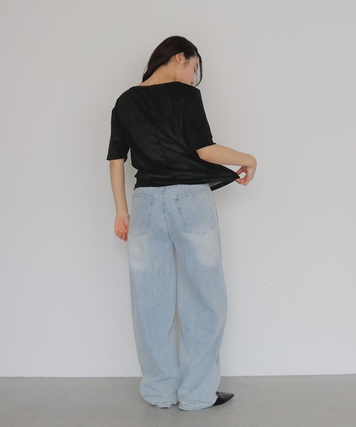 cheriella（シェリエラ）の「【cheriella】シアーベロアトップス SHEER VELOUR TOPS（Tシャツ/カットソー・レディース・オフホワイト/グレー/ブラック/ブラウン・FREE）」の15枚目の写真