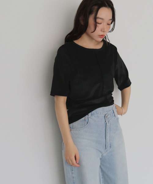 cheriella（シェリエラ）の「【cheriella】シアーベロアトップス SHEER VELOUR TOPS（Tシャツ/カットソー・レディース・オフホワイト/グレー/ブラック/ブラウン・FREE）」の18枚目の写真