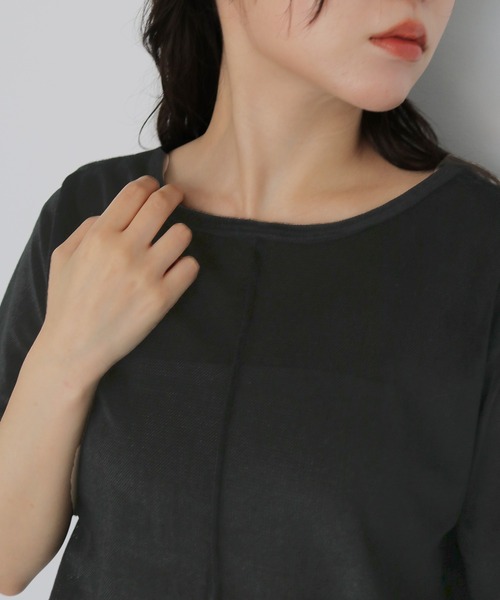 cheriella（シェリエラ）の「【cheriella】シアーベロアトップス SHEER VELOUR TOPS（Tシャツ/カットソー・レディース・オフホワイト/グレー/ブラック/ブラウン・FREE）」の17枚目の写真