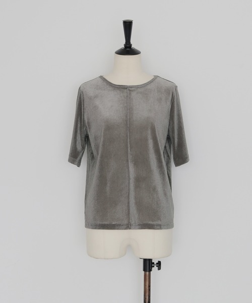 cheriella（シェリエラ）の「【cheriella】シアーベロアトップス SHEER VELOUR TOPS（Tシャツ/カットソー・レディース・オフホワイト/グレー/ブラック/ブラウン・FREE）」の8枚目の写真