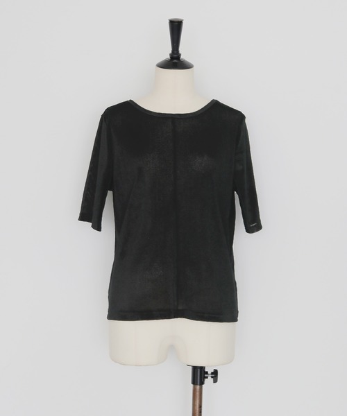 cheriella（シェリエラ）の「【cheriella】シアーベロアトップス SHEER VELOUR TOPS（Tシャツ/カットソー・レディース・オフホワイト/グレー/ブラック/ブラウン・FREE）」の7枚目の写真