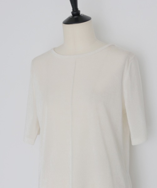 cheriella（シェリエラ）の「【cheriella】シアーベロアトップス SHEER VELOUR TOPS（Tシャツ/カットソー・レディース・オフホワイト/グレー/ブラック/ブラウン・FREE）」の5枚目の写真