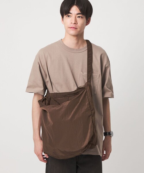 PACKING(パッキング)の「【別注】<PACKING>GLR リップストップ トートバッグ(ショルダーバッグ・メンズ・ダークブラウン/マスタード/ライトグレー・FREE)」の2枚目の写真